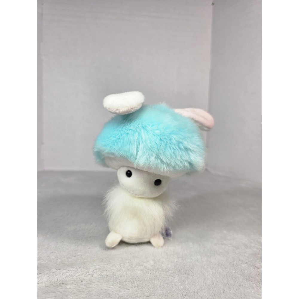 Aurora World Mushroom Bunny Plush Blue Aqua Fungi Rabbit Stuffed Animal 6"